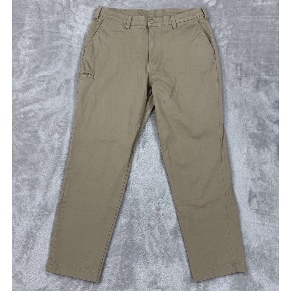 Duluth Trading Pants Mens 38x32 Duluthflex Ballroom Roomy Utility Canvas Gusset